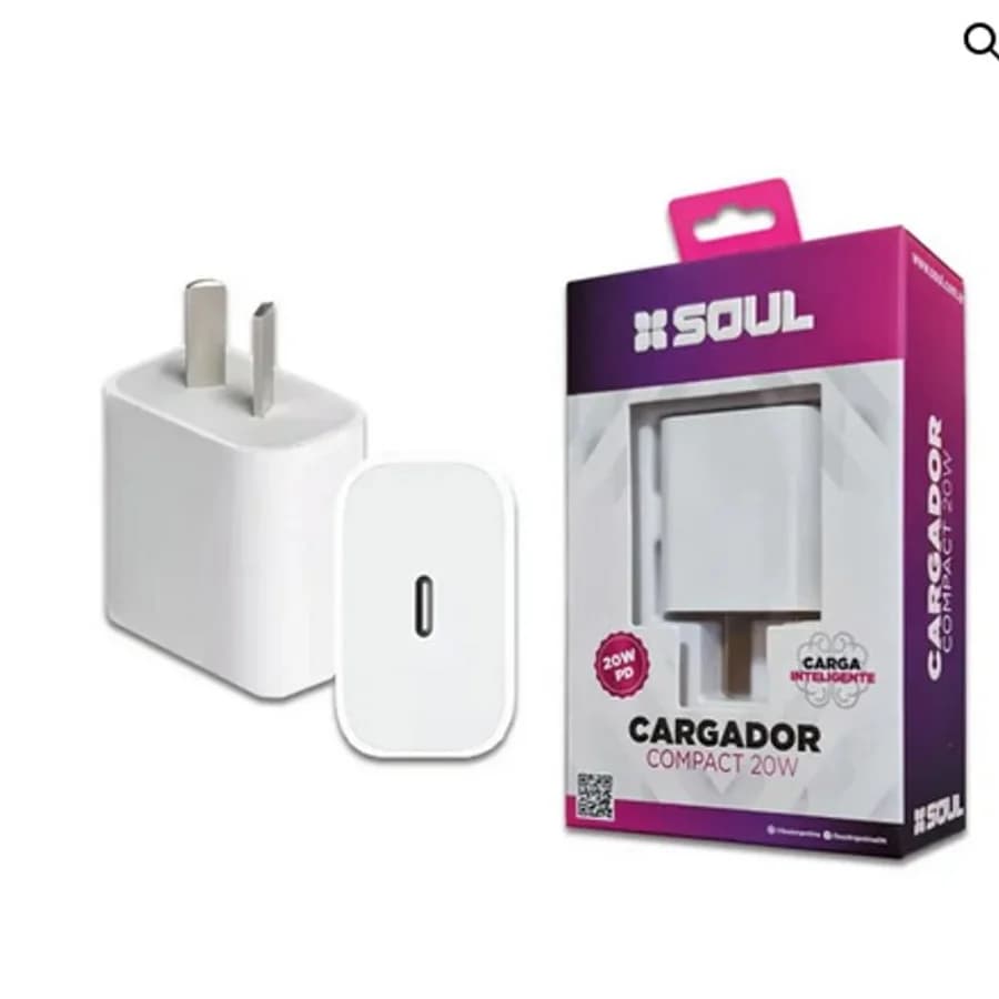 Cargador Viajero SILVER PD 20W s/Cable