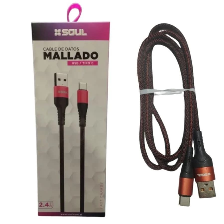 Cable Mallado USB a Type-C