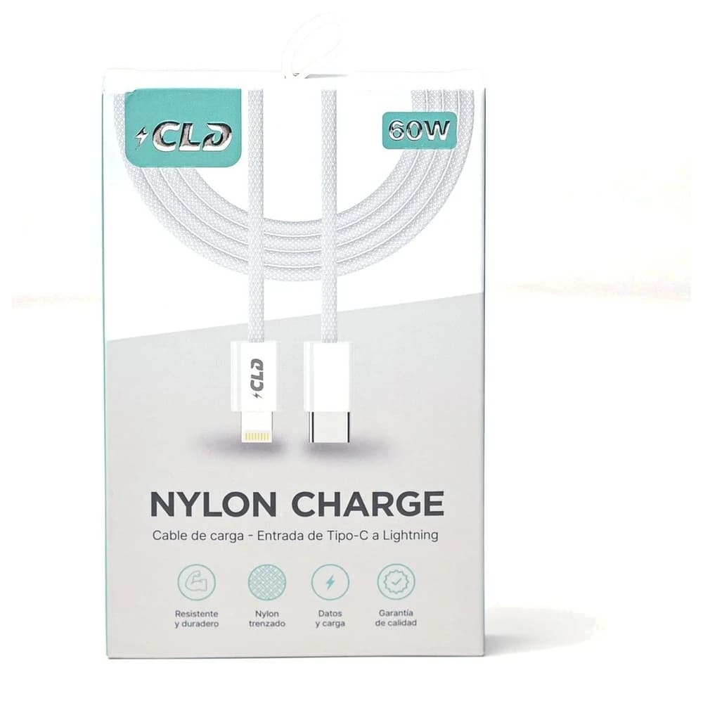 Cable CLD Nylon Charge Tipo C a Lightning 1M