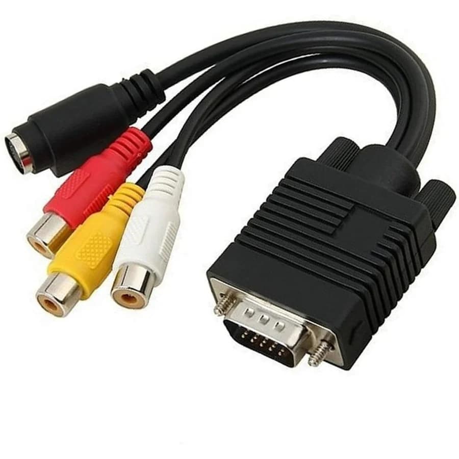 Cable VGA Macho a RCA o S-Video con audio