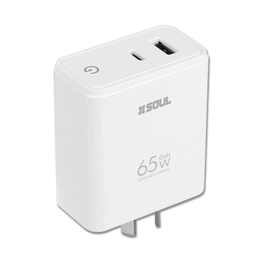 Cargador Viajero FC PDx2+USB 65W GaN s/Cable