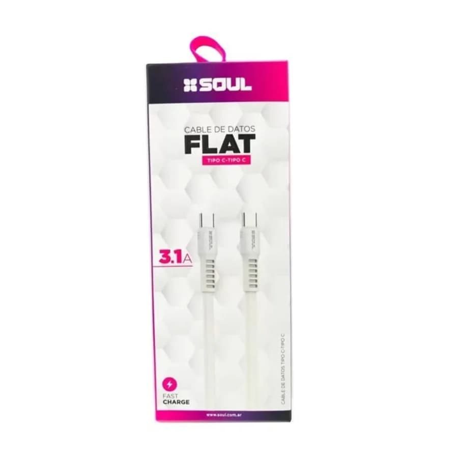 Cable Flat USB 3.1A 1.2M Type-C a Type-C