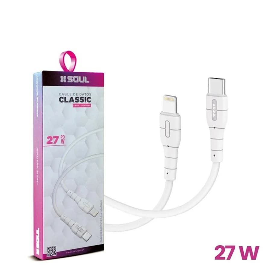 Cable Classic PD USB-C a Lightning 27W