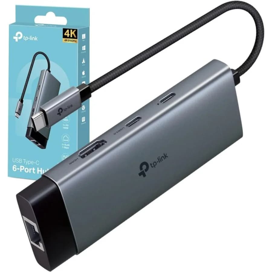 Hub USB-C 6 en 1 HDMI/Ethernet/USB TP-Link