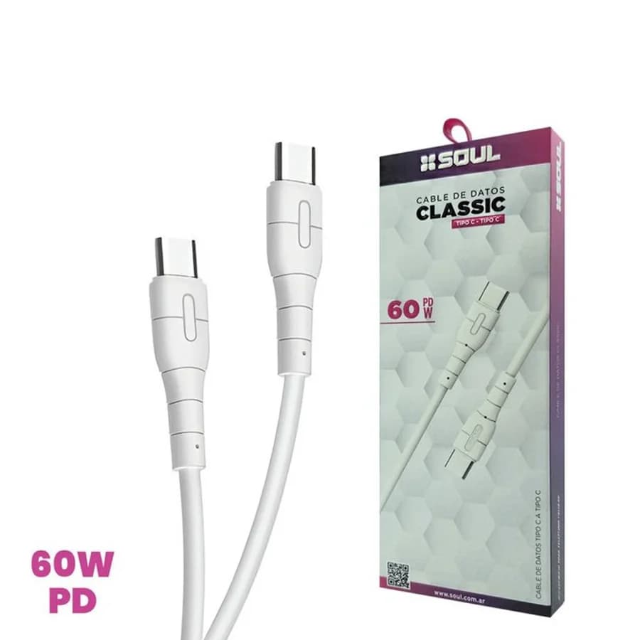 Cable Classic PD USB-C a USB-C PD 60W